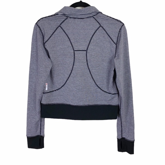 Zella On Point Striped Zip Up Jacket Size Small - Picture 3 of 8